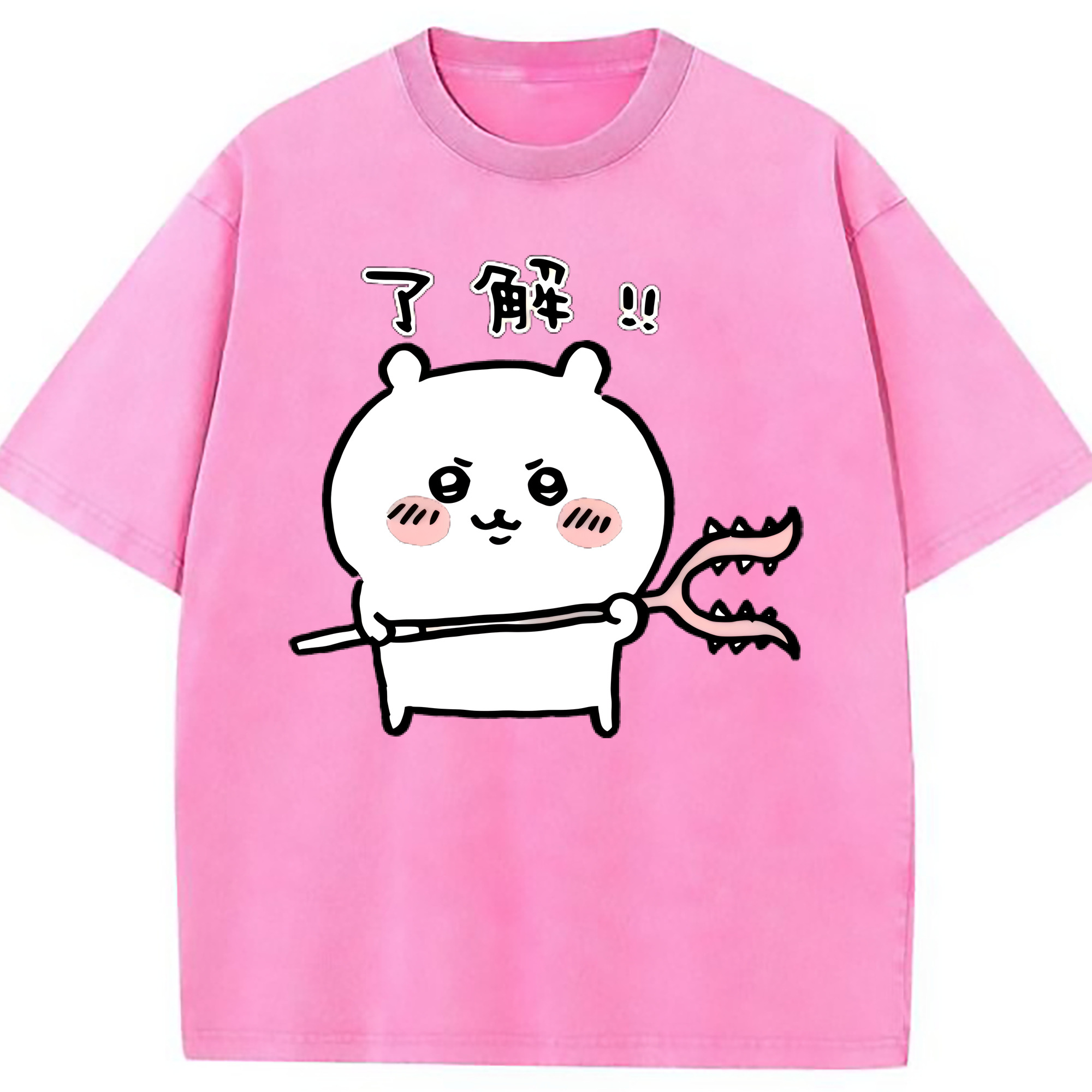 （画像用） ちいかわ ちいかわ Chii-kawa chiikawa 綿100% ヴィンテージ風 半袖Tシャツ（フロントプリント）